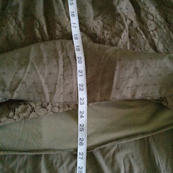 Anna-Kaci Women's Boho Lace Sleeve Smocked Maxi Dress, Olive Green, M - Picture 14 of 16